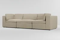 Destin Peyton Beige Fabric 3-piece Modular Sofa