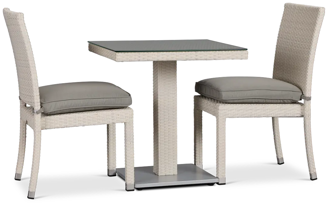 Bahia Gray 27" Square Table & 2 Chairs Bahia Gray 27" Square Table & 2 Chairs