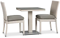 Bahia Gray 27" Square Table & 2 Chairs
