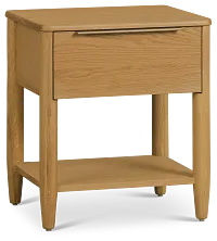 Stockton Light Tone Small Drawer Nightstand
