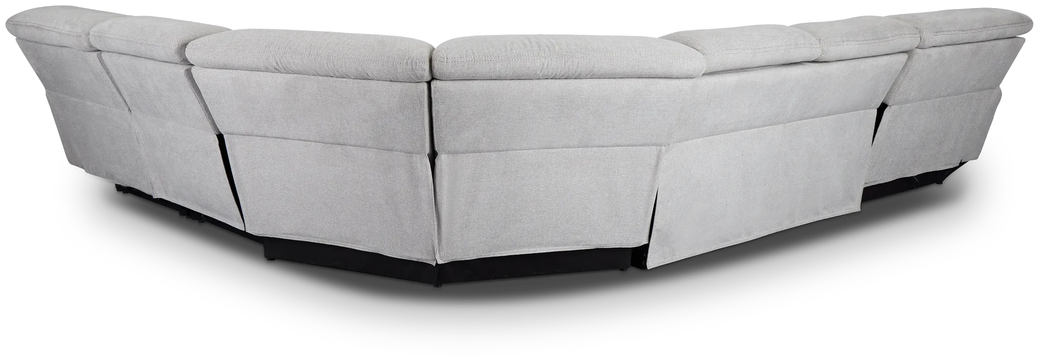 Callum Light Gray Storage Small Left Dual Power Chaise Sleeper Sectional