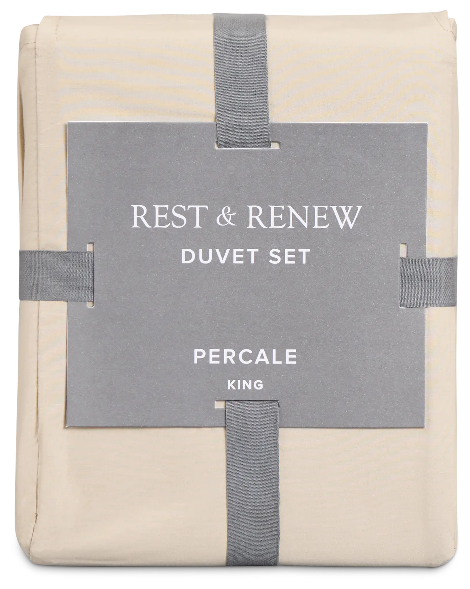 Rest & Renew Percale Cotton Beige 200 Thread Duvet Set Rest & Renew Percale Cotton Beige 200 Thread Duvet Set