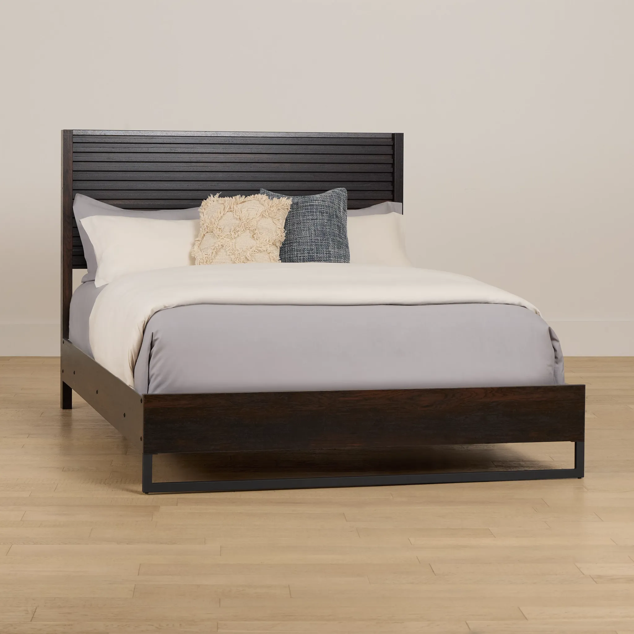 Perry Dark Tone Panel Bed