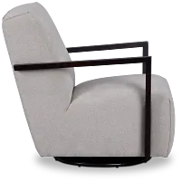 Lucas Light Gray Fabric Swivel Rocker Glider