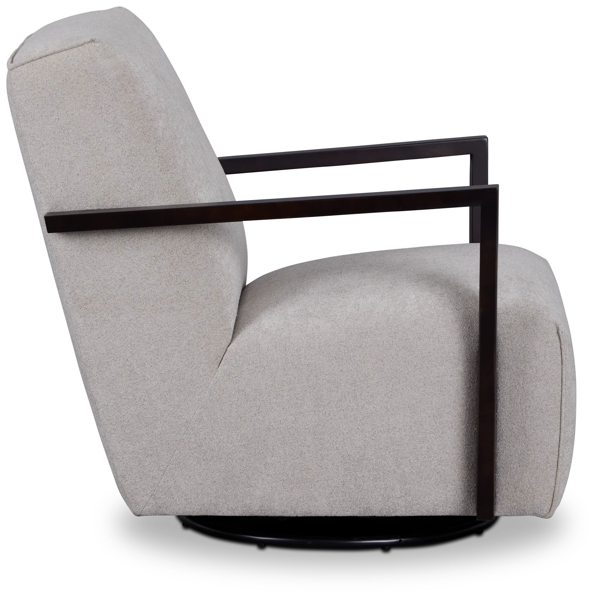 Lucas Light Gray Fabric Swivel Rocker Glider