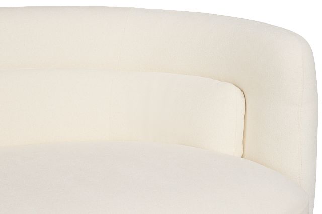 Presley White Fabric Sofa
