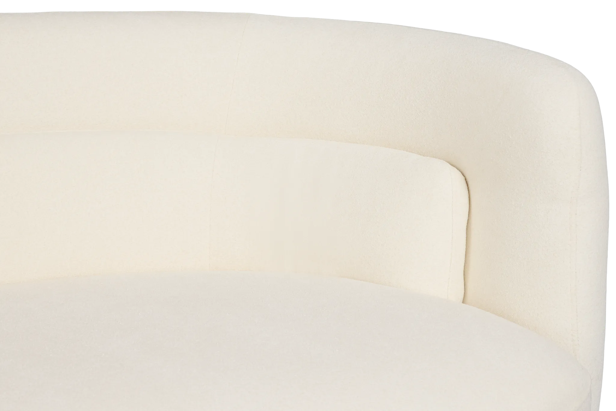 Presley White Fabric Sofa
