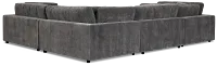 Lounge Dark Gray Fabric Medium Left Chaise Sectional