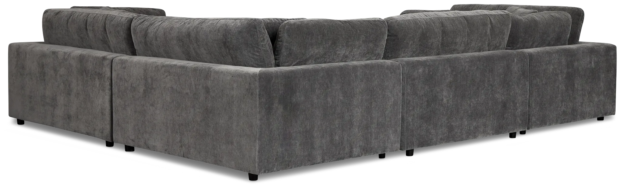 Lounge Dark Gray Fabric Medium Left Chaise Sectional