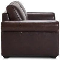 Lincoln Medium Brown Lthr/vinyl Loveseat