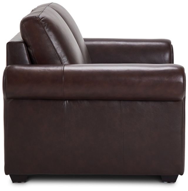 Lincoln Medium Brown Lthr/vinyl Loveseat