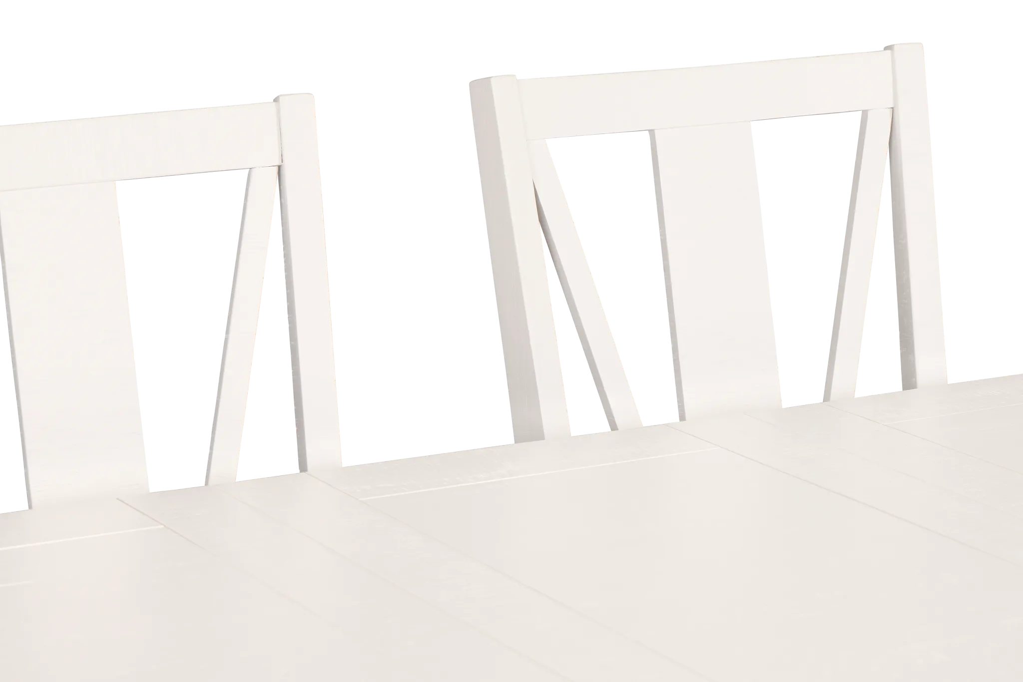 Heron Cove White Trestle Table, 4 Chairs & Bench