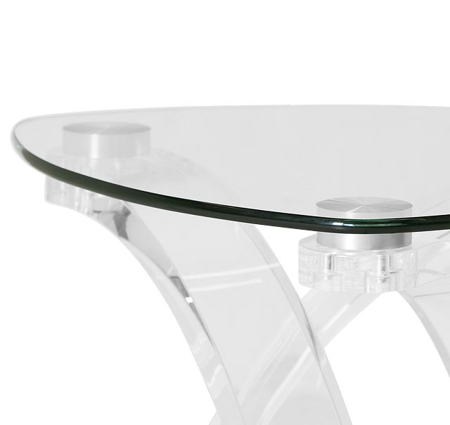 Cannes Glass Triangular End Table (1)