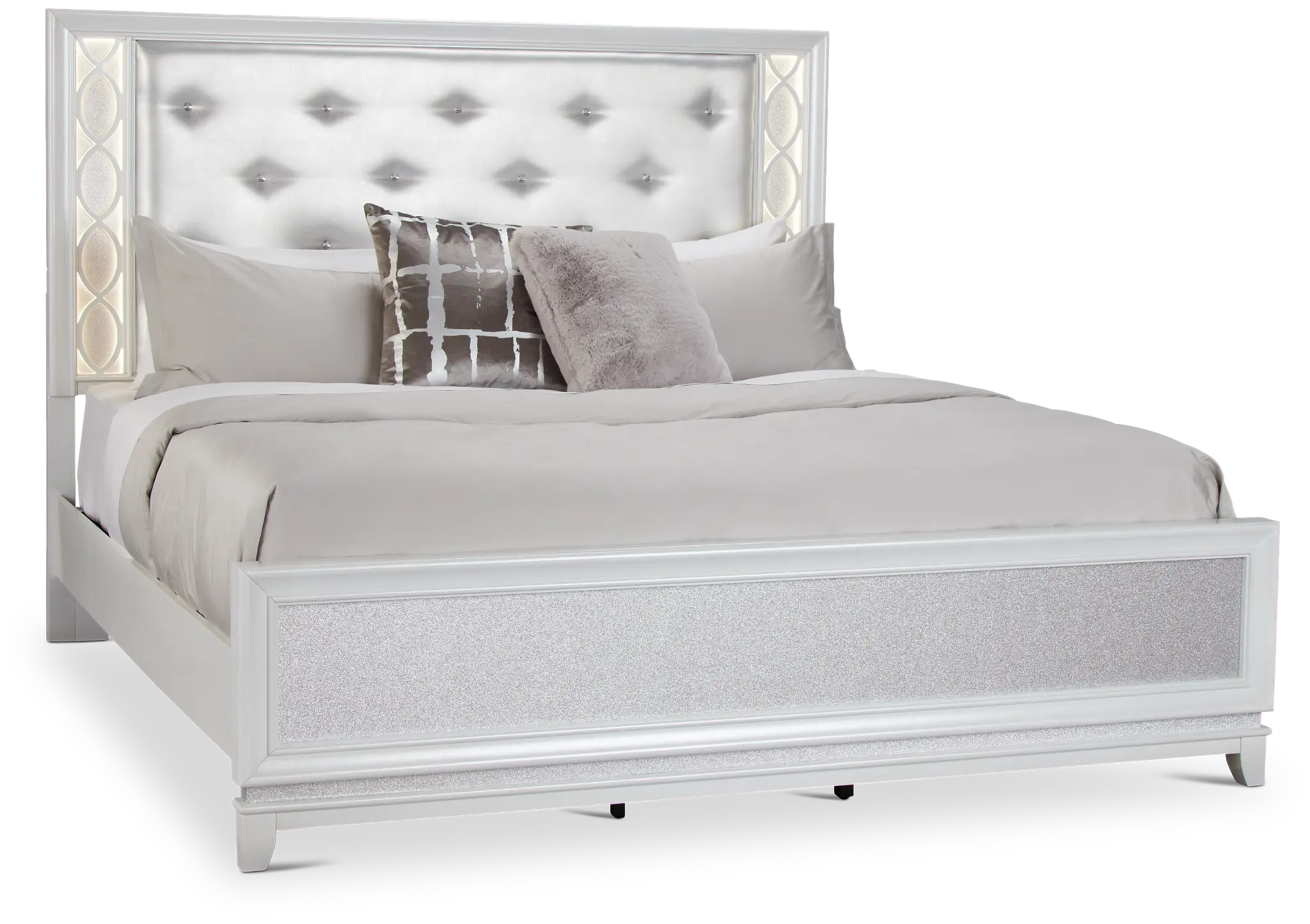 Valentina White Uph Panel Bed Valentina White Uph Panel Bed