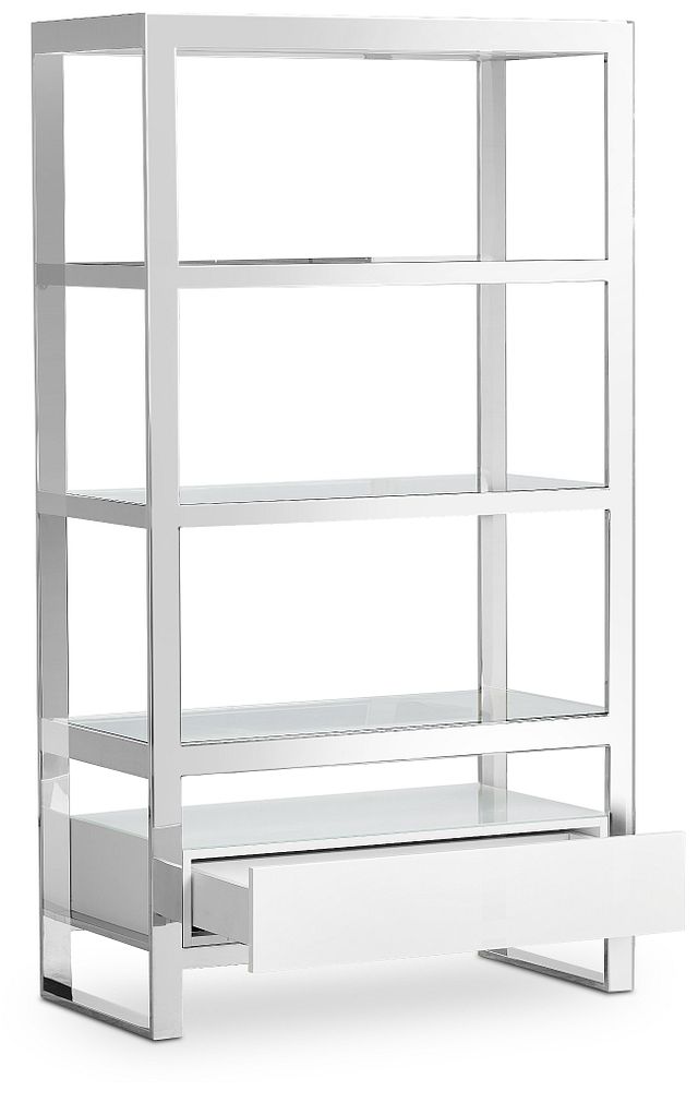 Miami White Open Bookcase