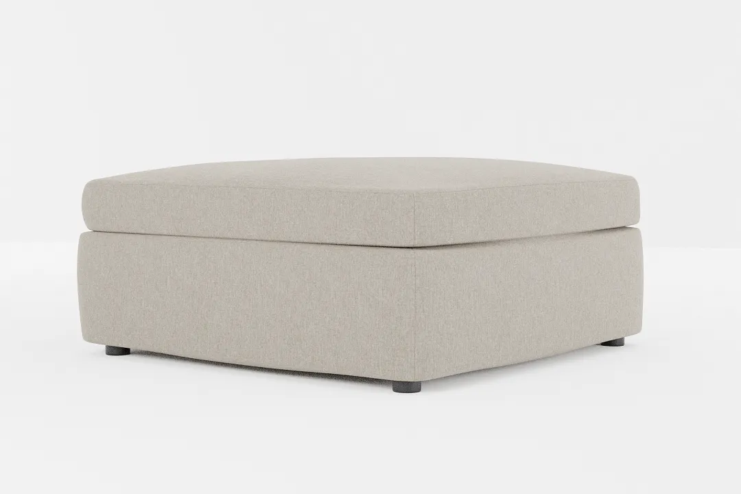 Destin Elevation Khaki Fabric Cocktail Ottoman