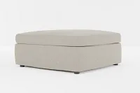 Destin Elevation Khaki Fabric Cocktail Ottoman