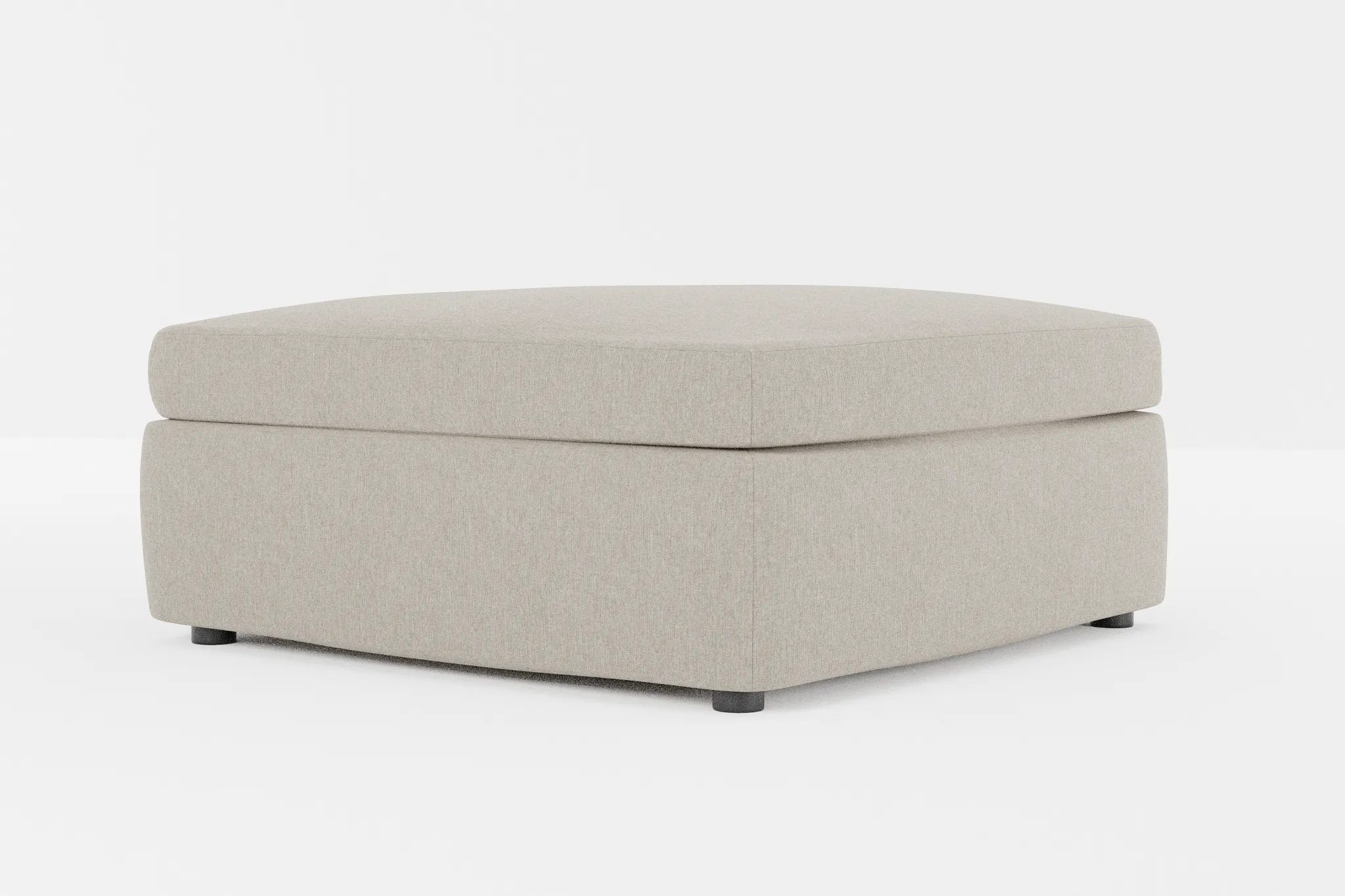 Destin Elevation Khaki Fabric Cocktail Ottoman