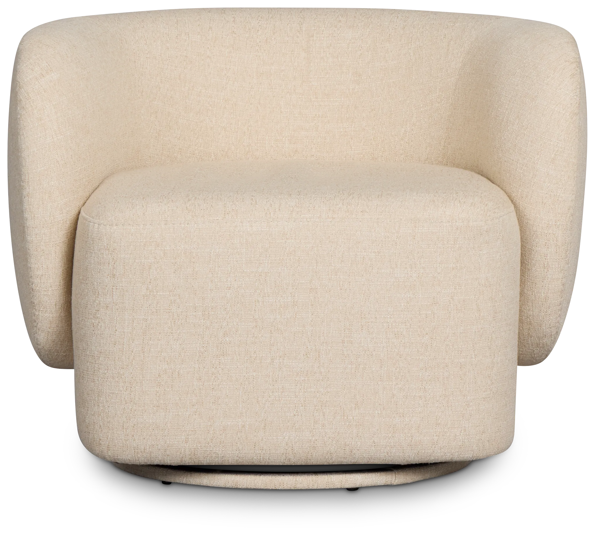 Cleo Beige Fabric Swivel Accent Chair