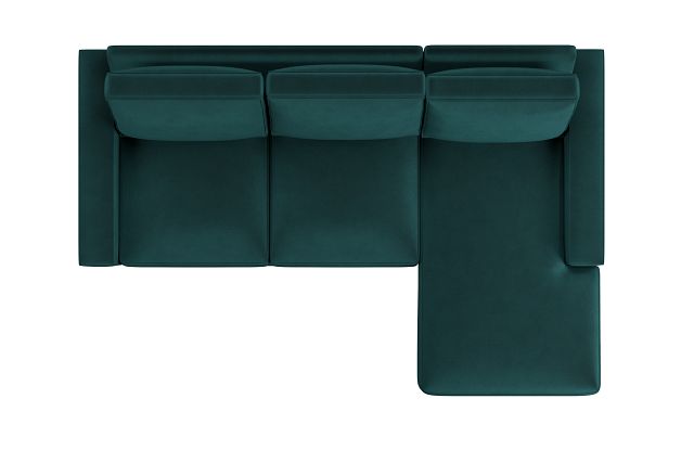 Edgewater Joya Teal Right Chaise Sectional