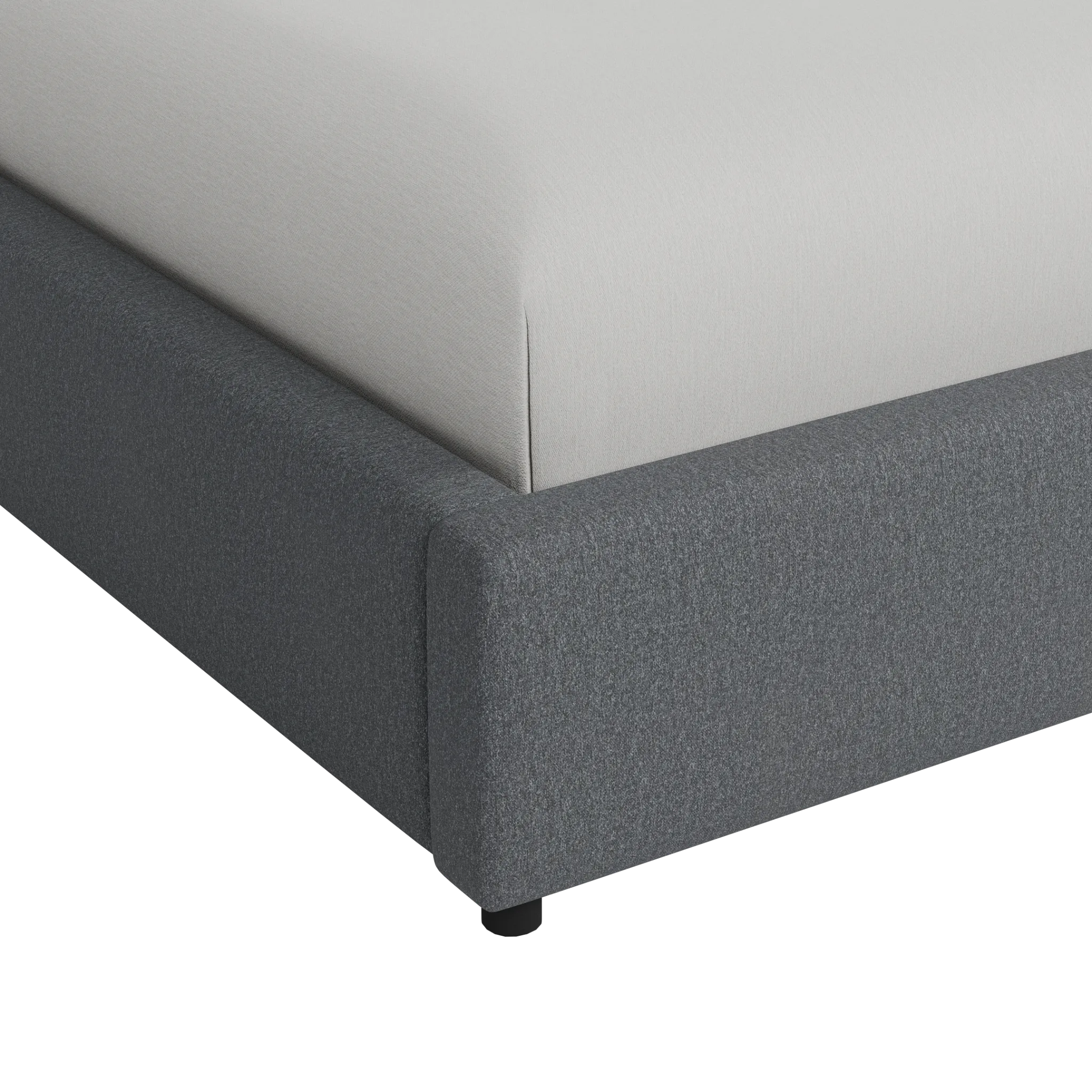 Grayton Delray Dark Gray 54" Upholstered Platform Bed