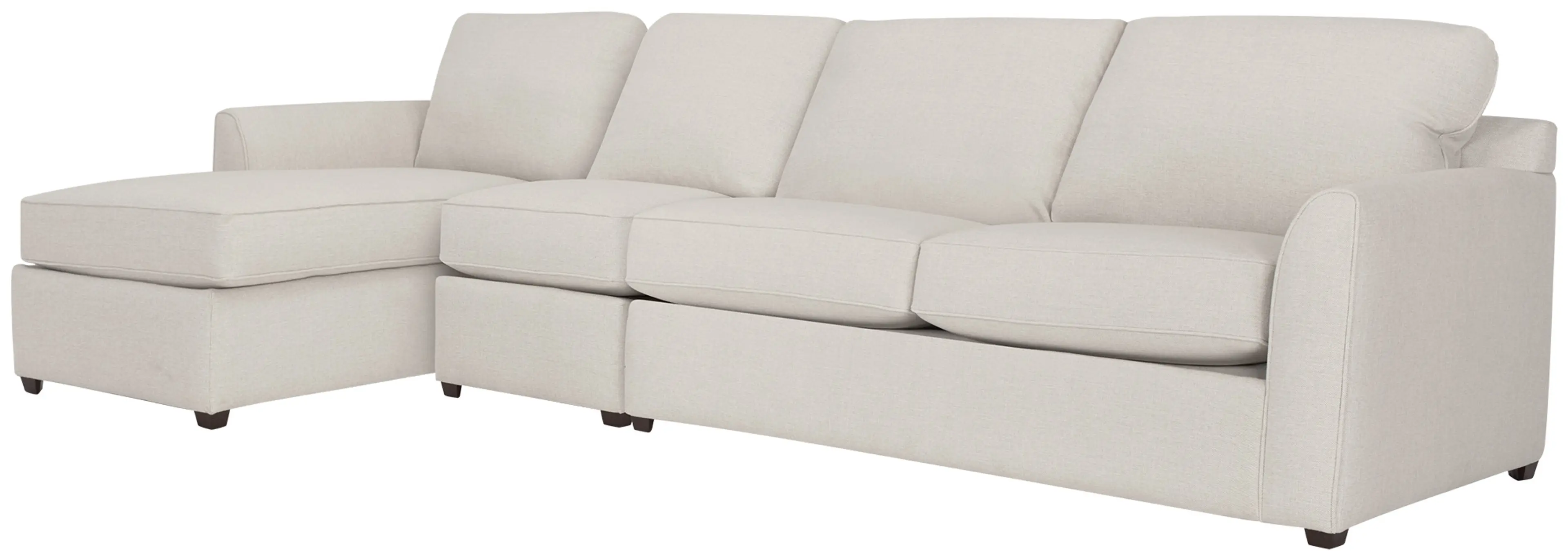 Asheville Light Taupe Fabric Small Left Chaise Sectional Asheville Light Taupe Fabric Small Left Chaise Sectional