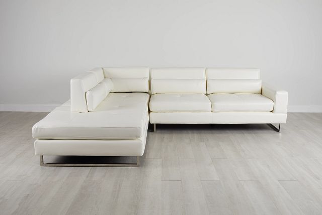 Alec White Micro Left Chaise Sectional