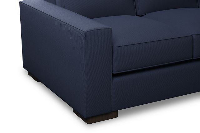 Edgewater Peyton Dark Blue 84" Sofa W/ 3 Cushions