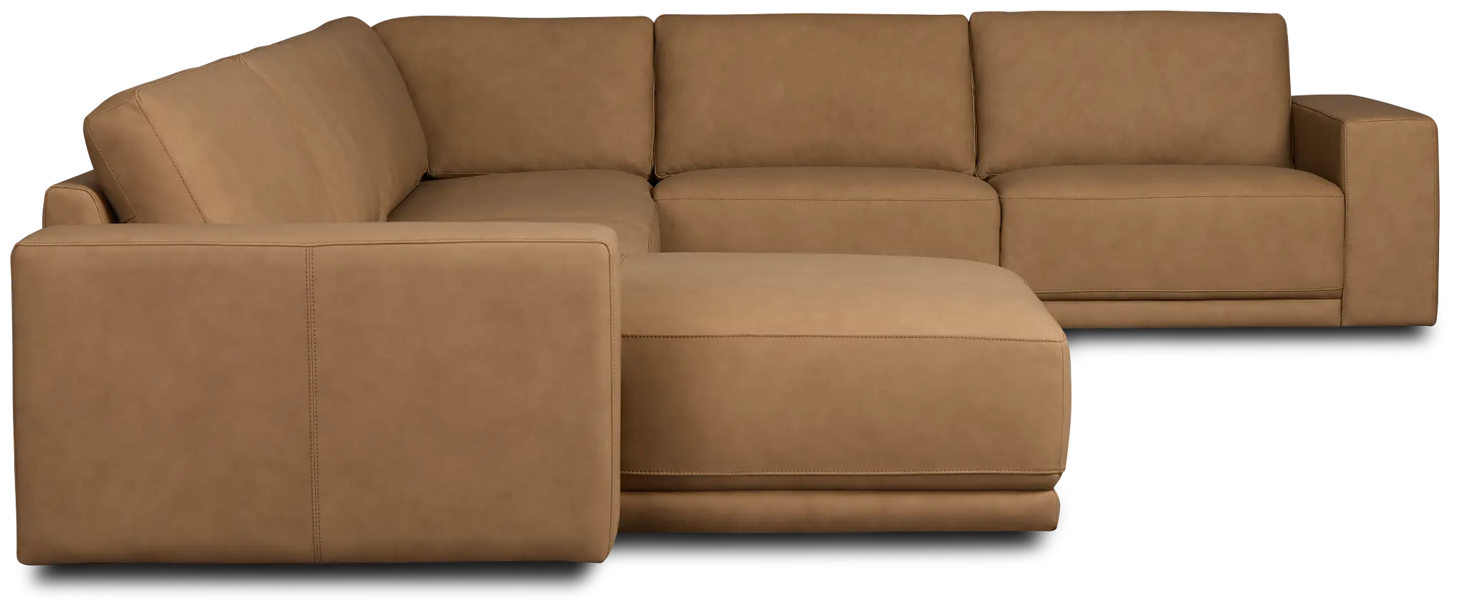 Kellan Light Brown Leather Medium Left Chaise Sectional Kellan Light Brown Leather Medium Left Chaise Sectional