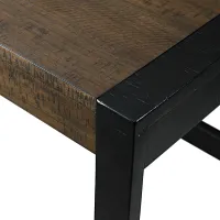 Tirian Dark Tone Sofa Table With 3 Stools