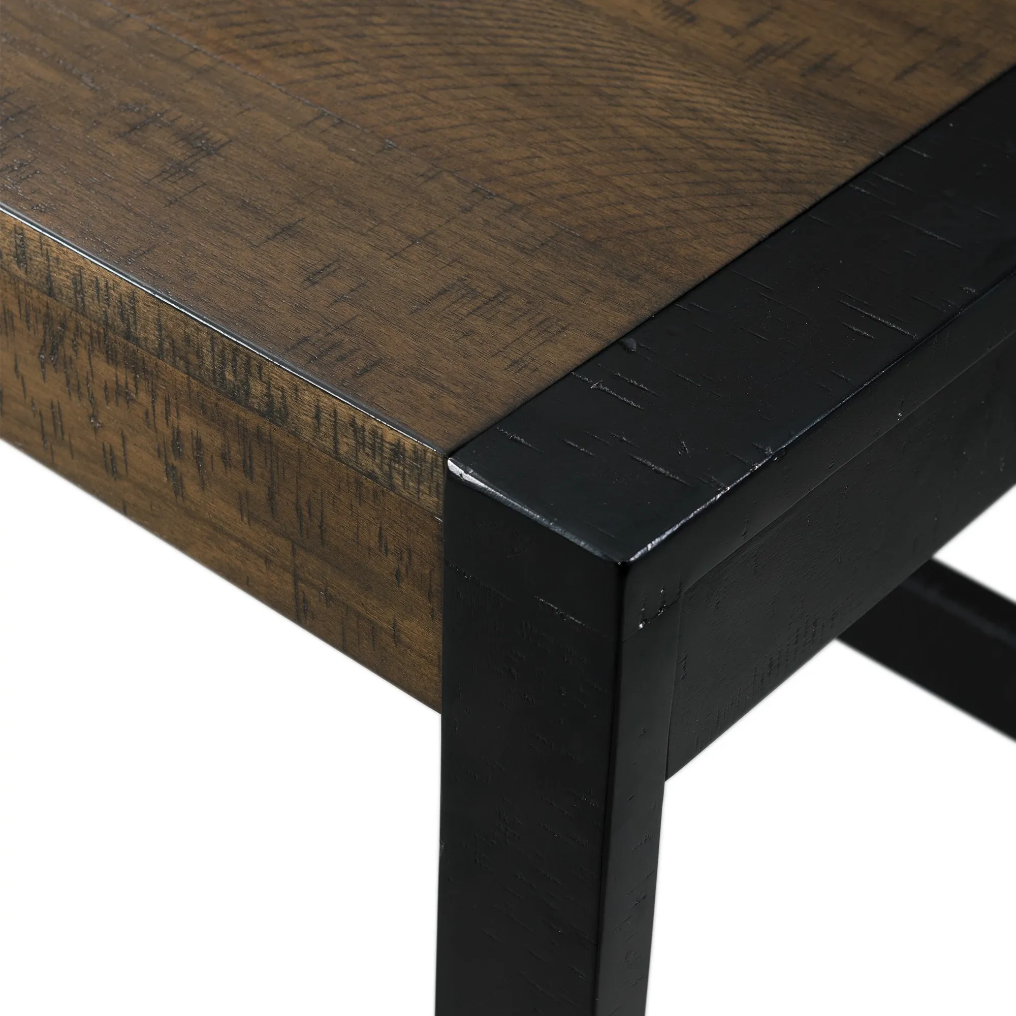 Tirian Dark Tone Sofa Table With 3 Stools