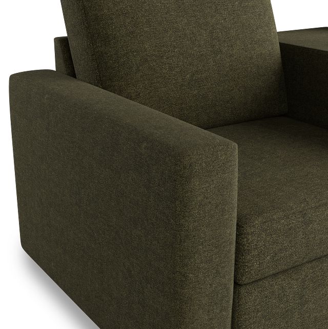 Citymod Green Fabric 3-piece Modular Sofa With Storage Console