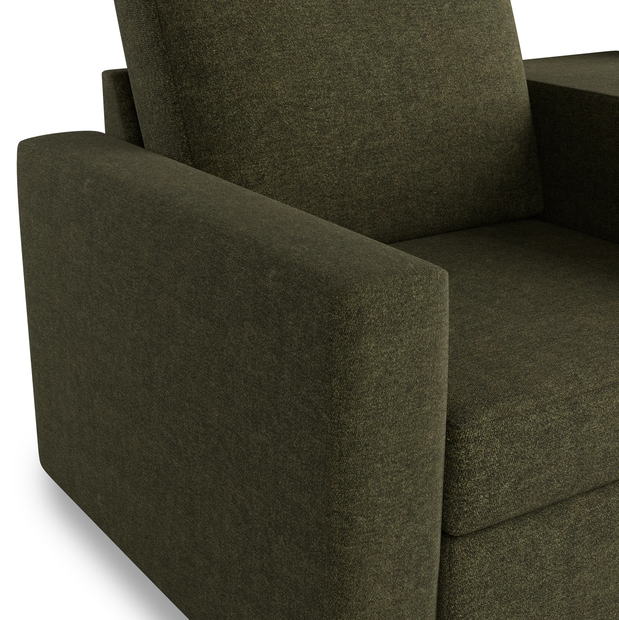 Citymod Green Fabric 3-piece Modular Sofa With Storage Console