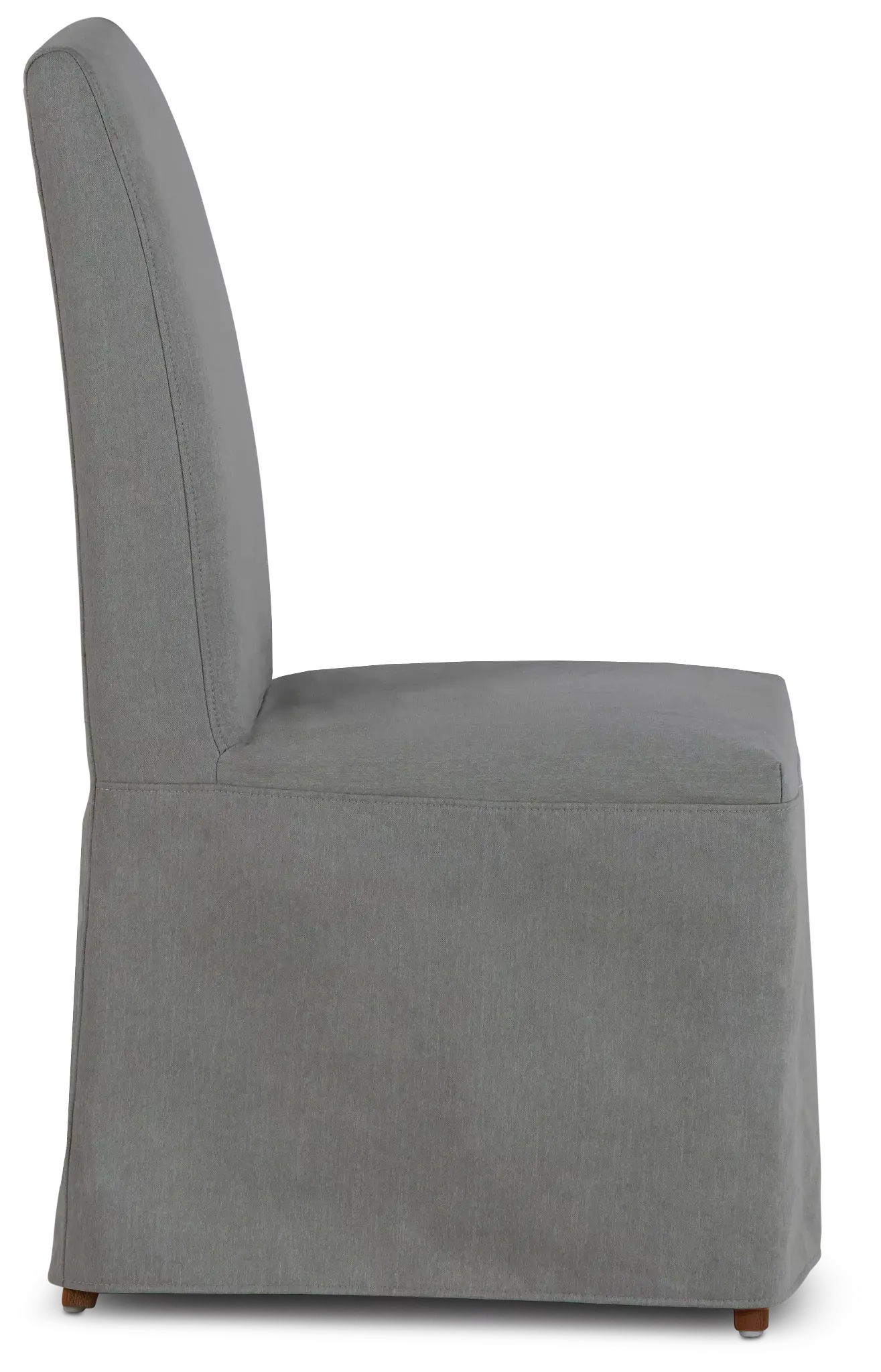 Destination Light Gray Long Slipcover Chair With Medium-tone Leg Destination Light Gray Long Slipcover Chair With Medium-tone Leg