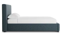Grayton Elevation Dark Blue 44" Upholstered Platform Bed