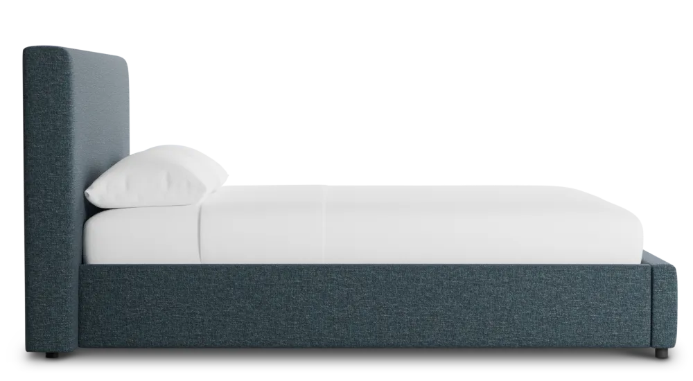 Gayton Elavation Dark Blue 44" Upholstered Platform Bed