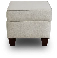 Cameron Beige Fabric Ottoman