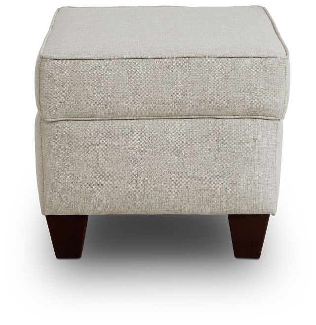 Cameron Beige Fabric Ottoman