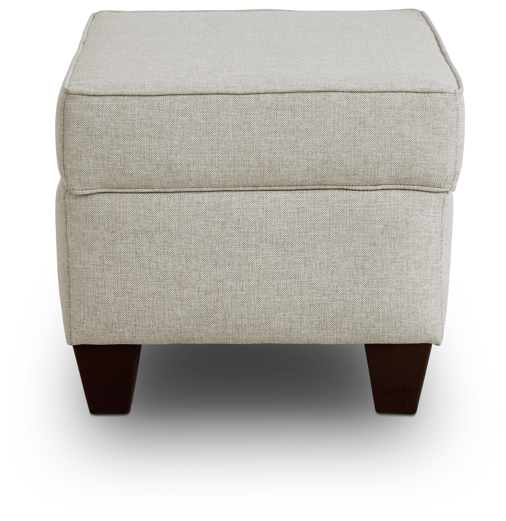 Cameron Beige Fabric Ottoman