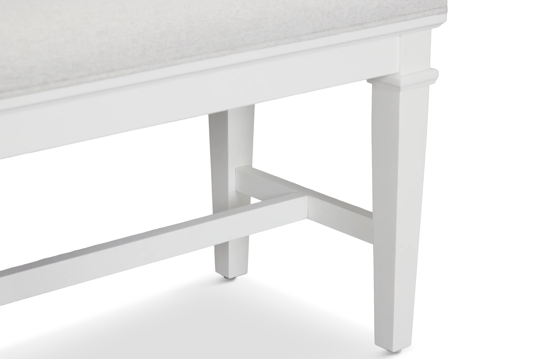 Cape Cod Ivory Upholstered Dining Bench