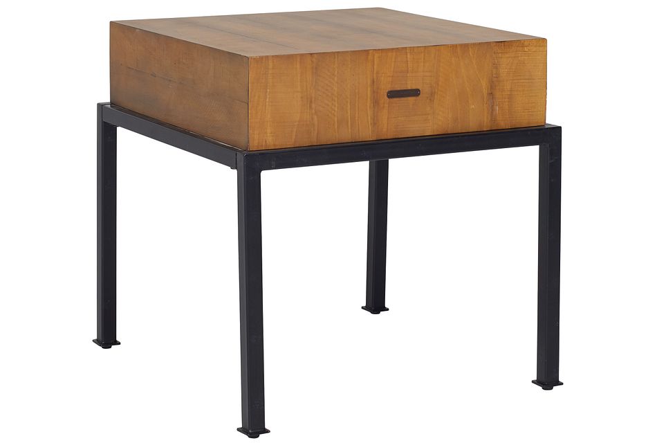Butcher Light Tone End Table