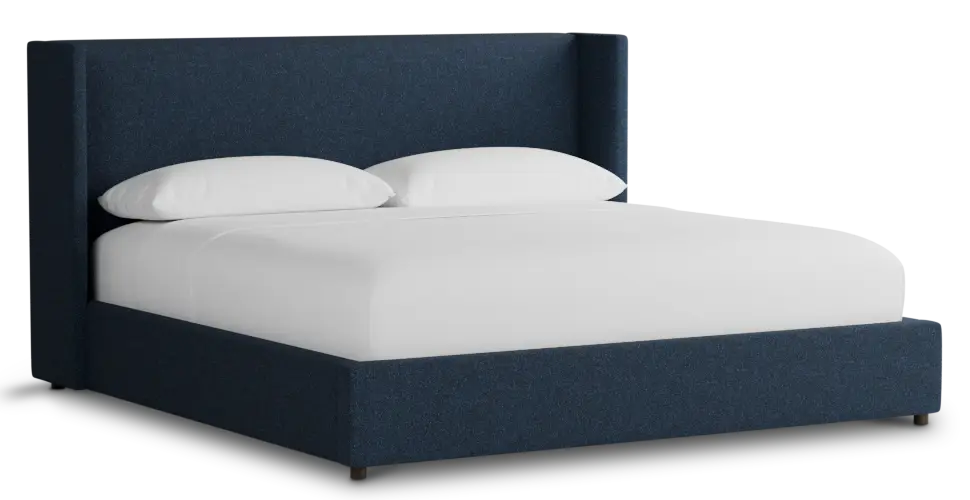 Captiva Elite Dark Blue 48" Upholstered Shelter Bed Captiva Elite Dark Blue 48" Upholstered Shelter Bed