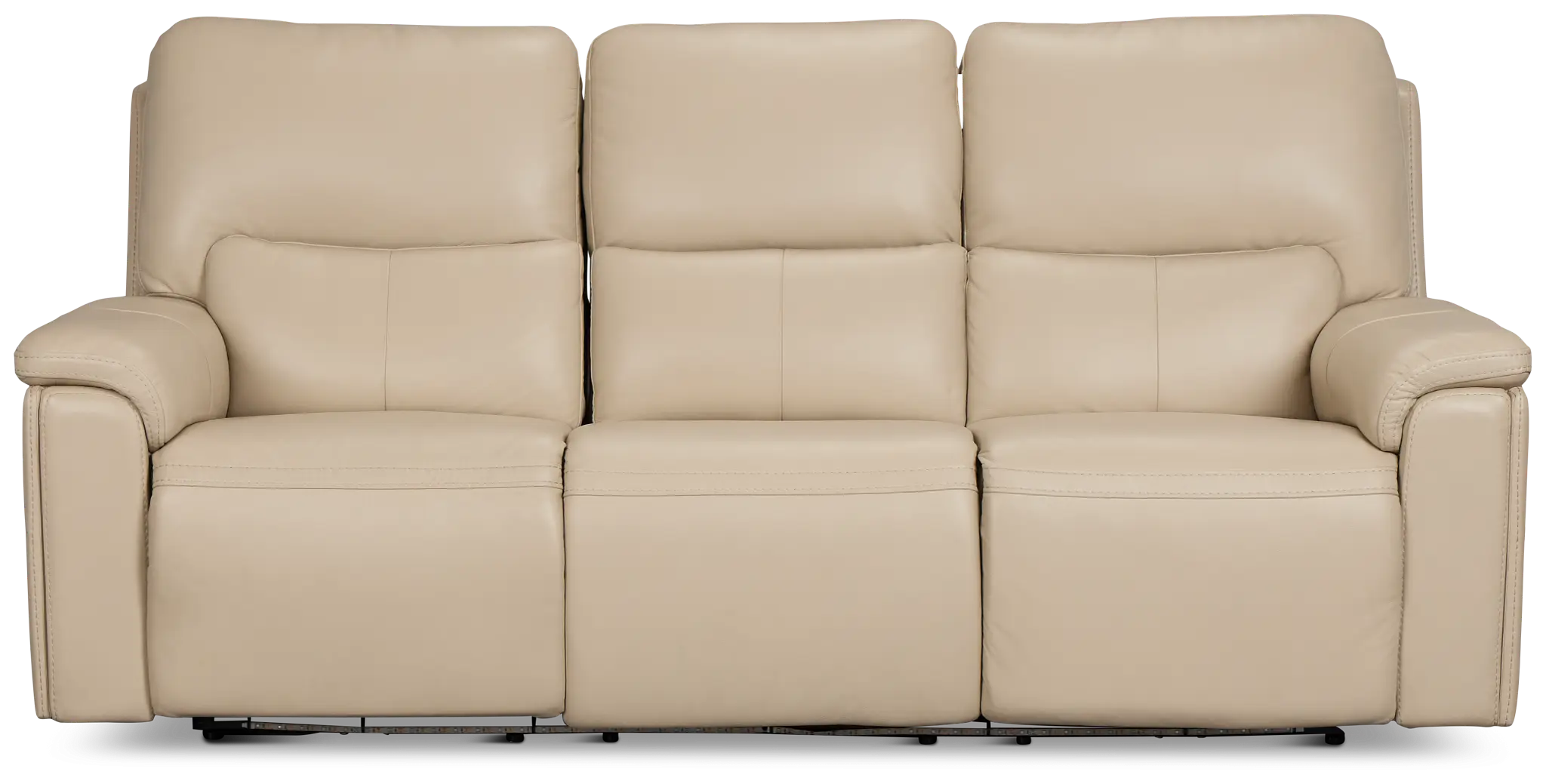 Fallon Beige Lthr/vinyl Power Reclining Sofa W/ Massage Fallon Beige Lthr/vinyl Power Reclining Sofa W/ Massage