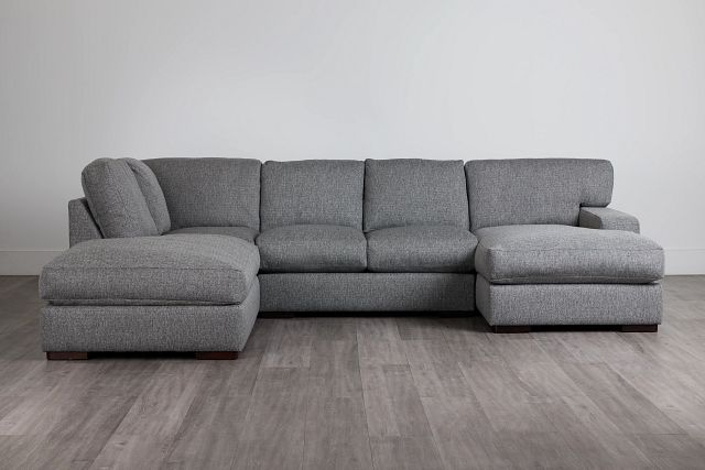 Veronica Dark Gray Down Small Left Bumper Sectional