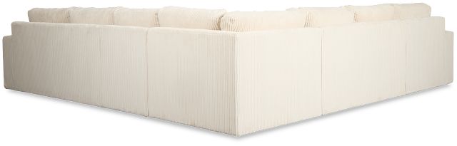 Charlie Ivory Fabric Large Left Chaise Sectional