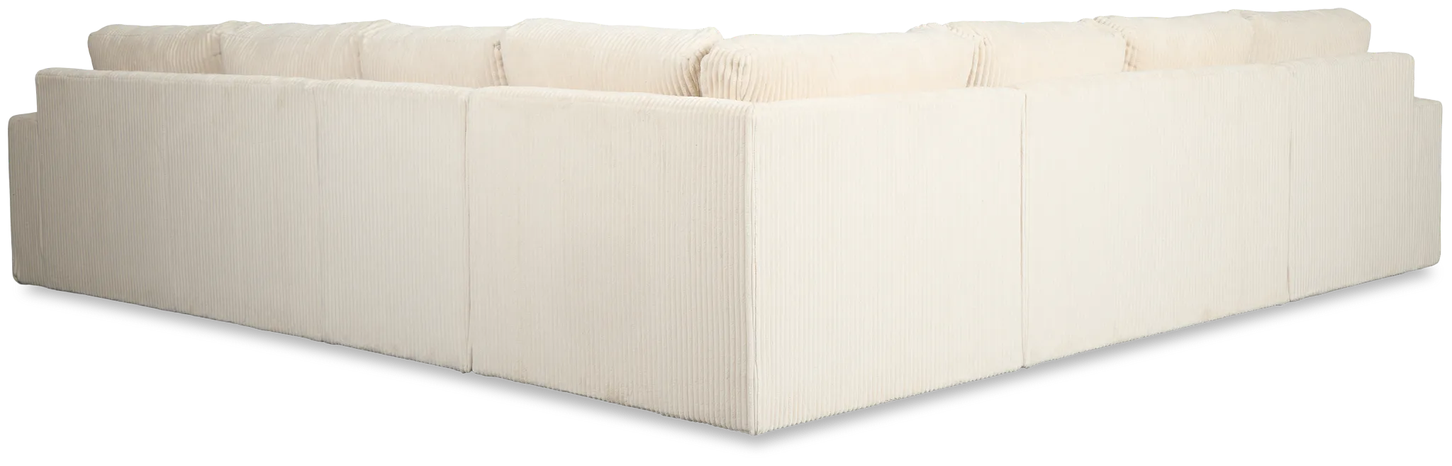 Charlie Ivory Fabric Large Left Chaise Sectional