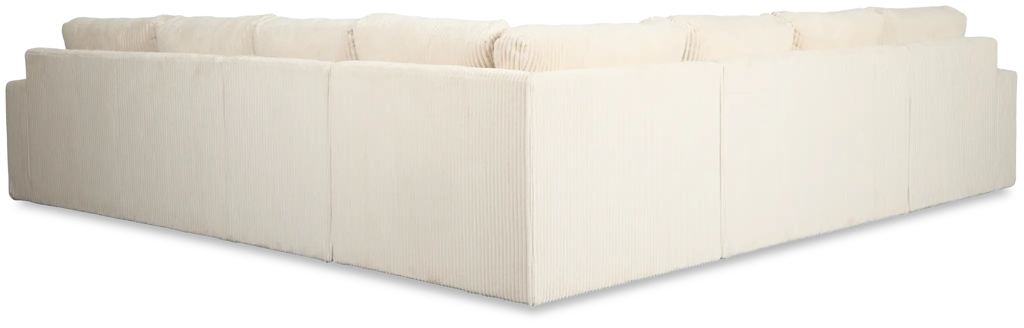 Charlie Ivory Fabric Large Left Chaise Sectional Charlie Ivory Fabric Large Left Chaise Sectional
