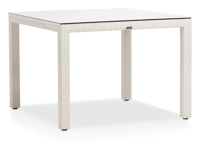 Bahia White 40" Square Table