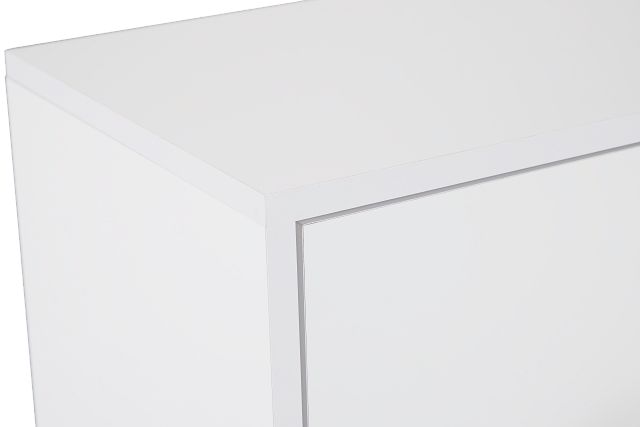 Eden White Chrome 2-drawer Nightstand