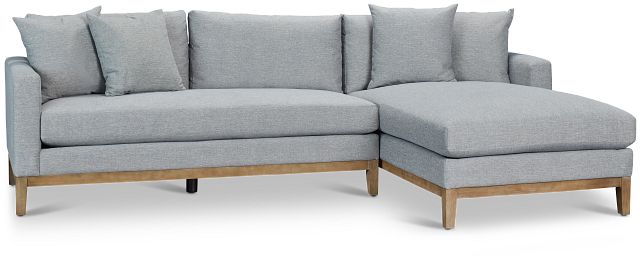 Emma Gray Fabric Right Chaise Sectional